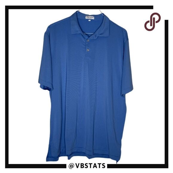 Peter Millar Men's Summer Comfort Performance Polo Shirt Blue Size XL - Picture 1 of 7